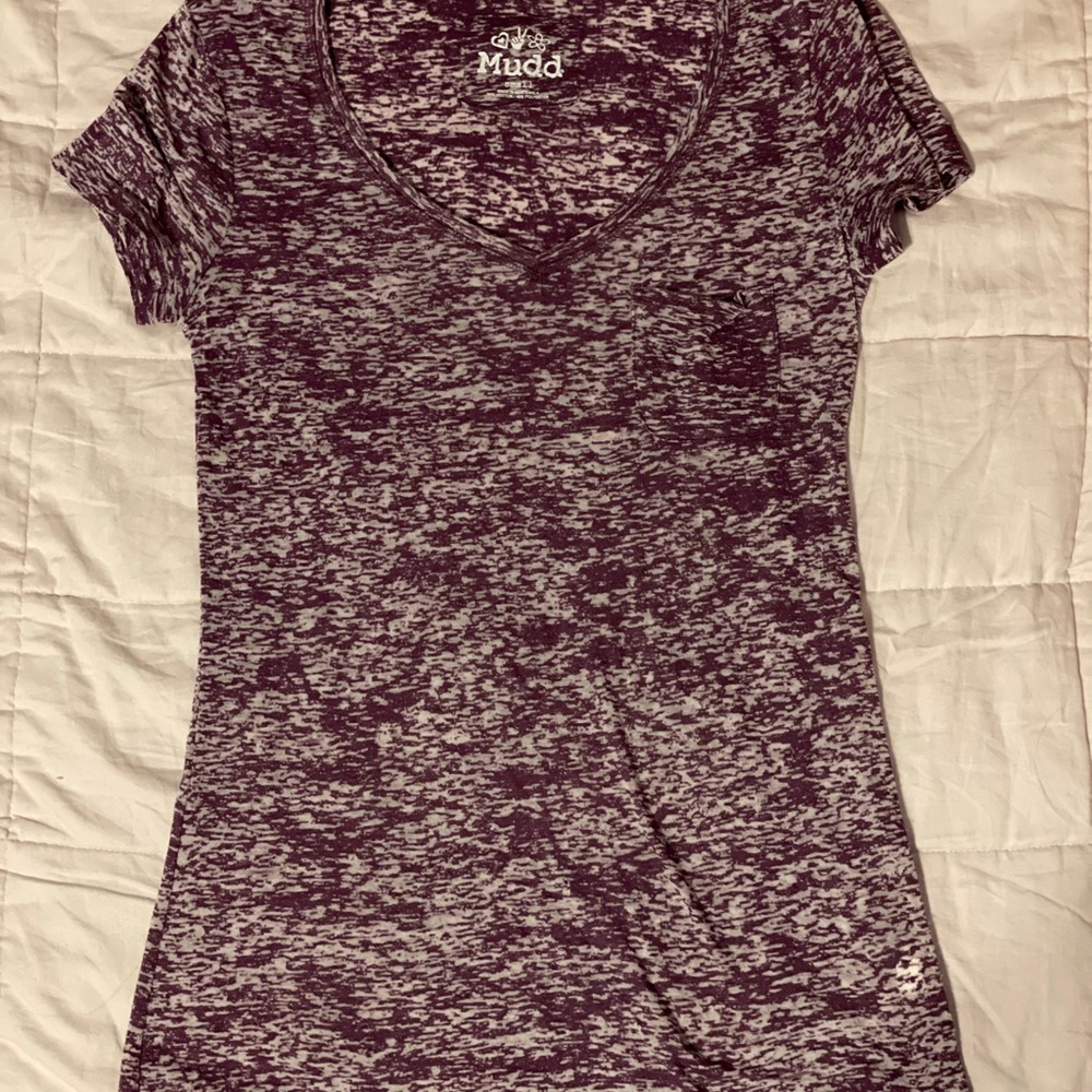 long heathered t-shirt with pocket